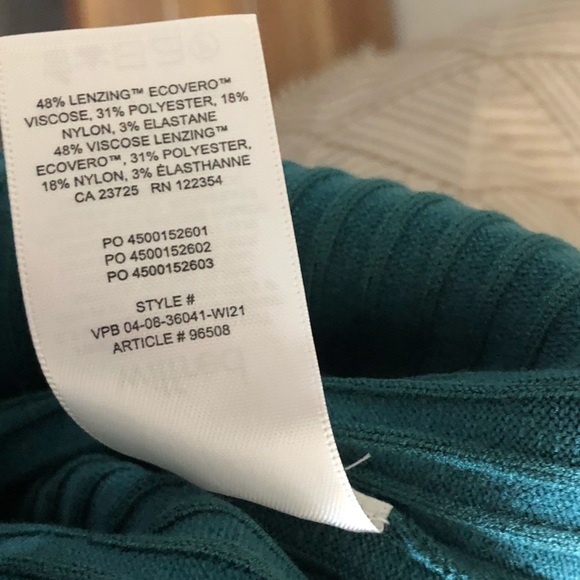 Wilfred Aritzia|Emerald Forest Green Ribbed Long sleeve Bodycon Dress•••Small - Picture 10 of 12